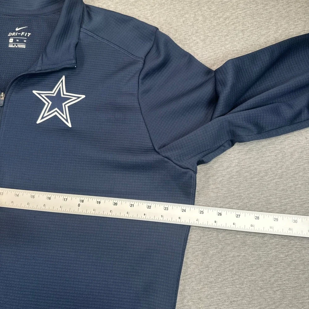 Nike Dri-FIT Dallas Cowboys Mens XL Quarter Zip Pullover Navy Blue NFL Training